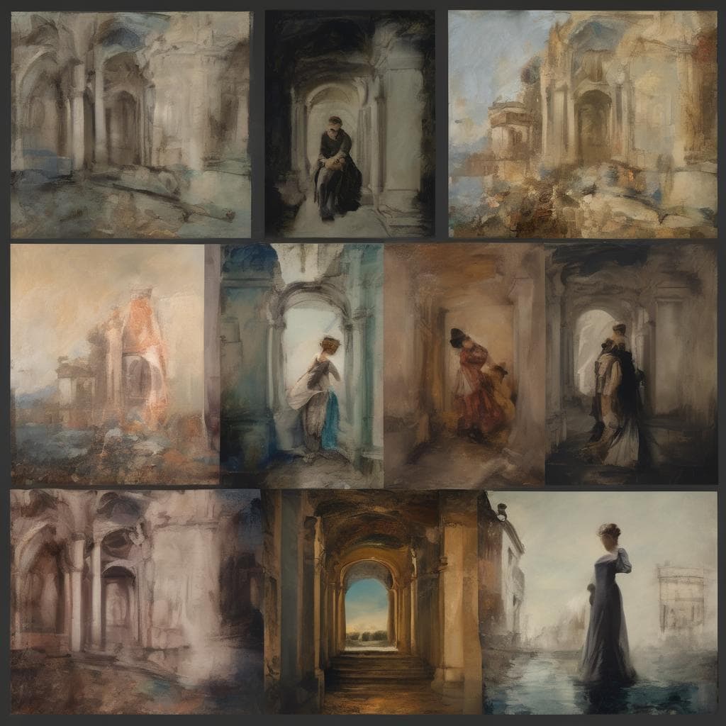 Αρχαία και νεότερα καλλιτεχνικά ρεύματα, ιστορικές σχέσεις, ζωγραφικά έργα, ρεαλισμός και ρομαντισμός.